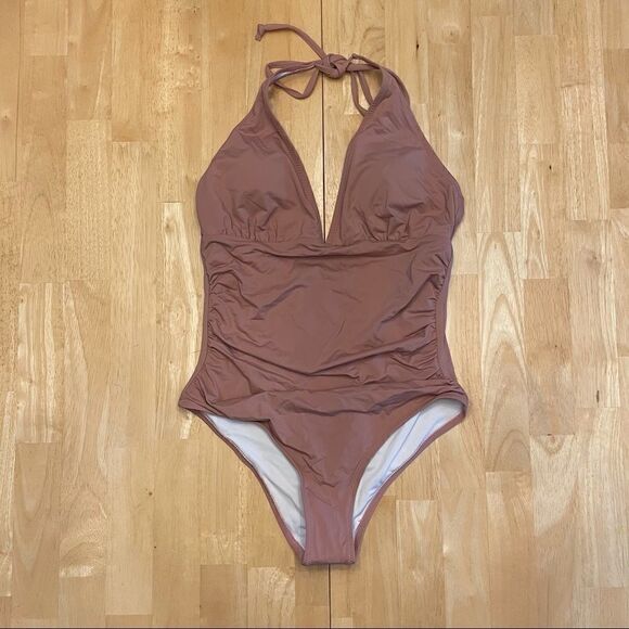 NWT - Cupshe Dawn Mist Shirred One Piece Swimsuit - Picture 1 of 7